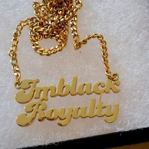 Gold Silver I'm Black Royalty chain necklace jewelry accessories